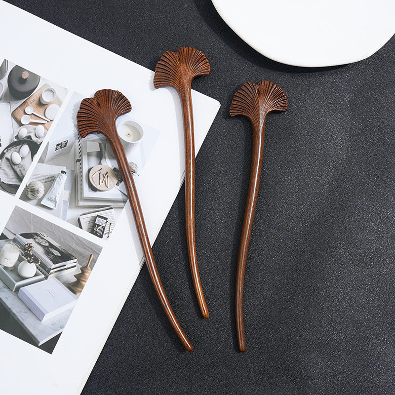 Wooden Women's Chinese Style Headdress Animal Hairpin