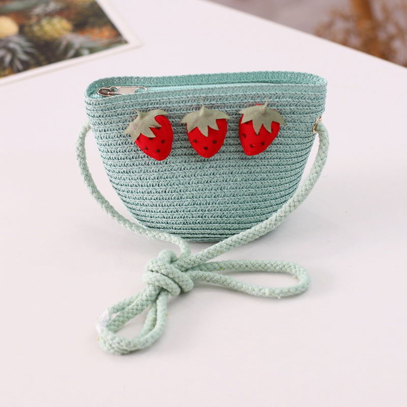 Three Strawberry Suit Children's Summer New Straw Hat