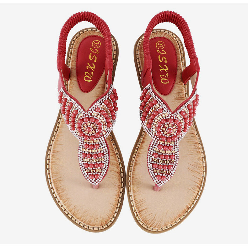 Thong Elastic Strap Sandals Cross Border Plus Size Fashion Women's