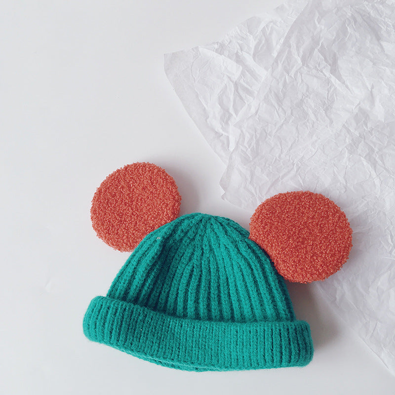 Cartoon Big Ears Children Woolen Cap