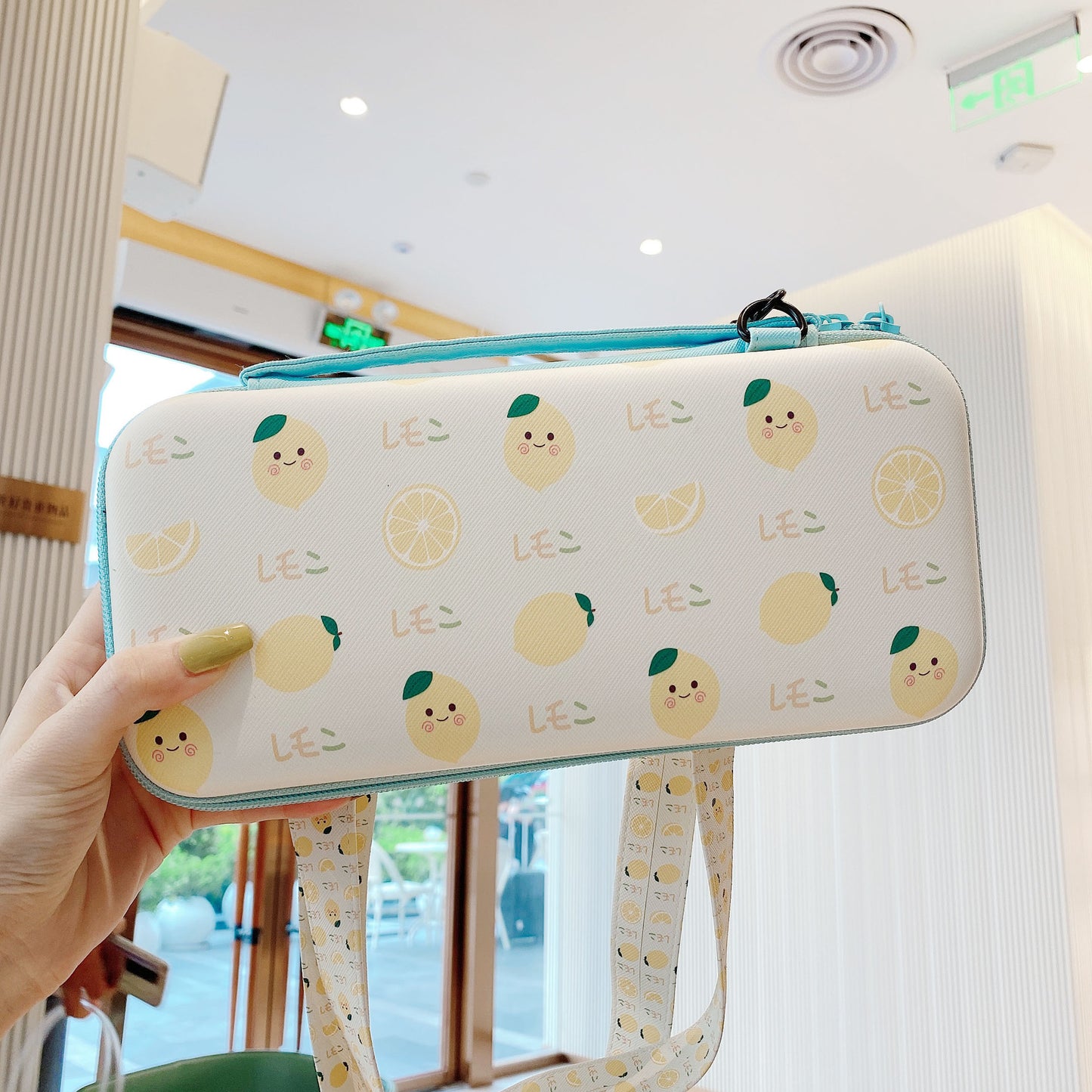 Cartoon Fruit Messenger Game Console Crossbody Lanyard Storage Bag