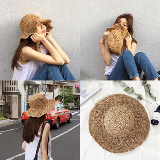 Leisure Seaside Foldable Beach Straw Hat