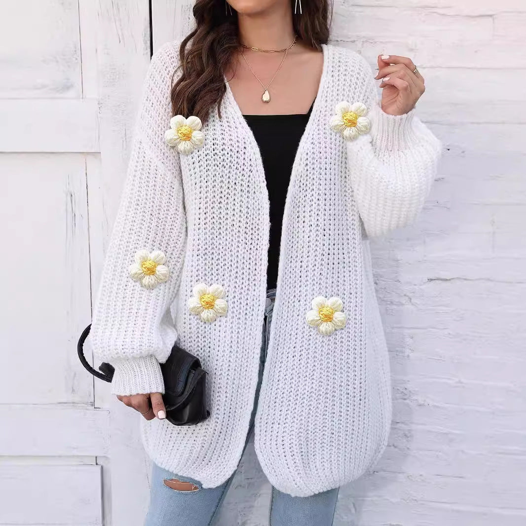 Women's Thick Coat Thick Needle Woven Sweater