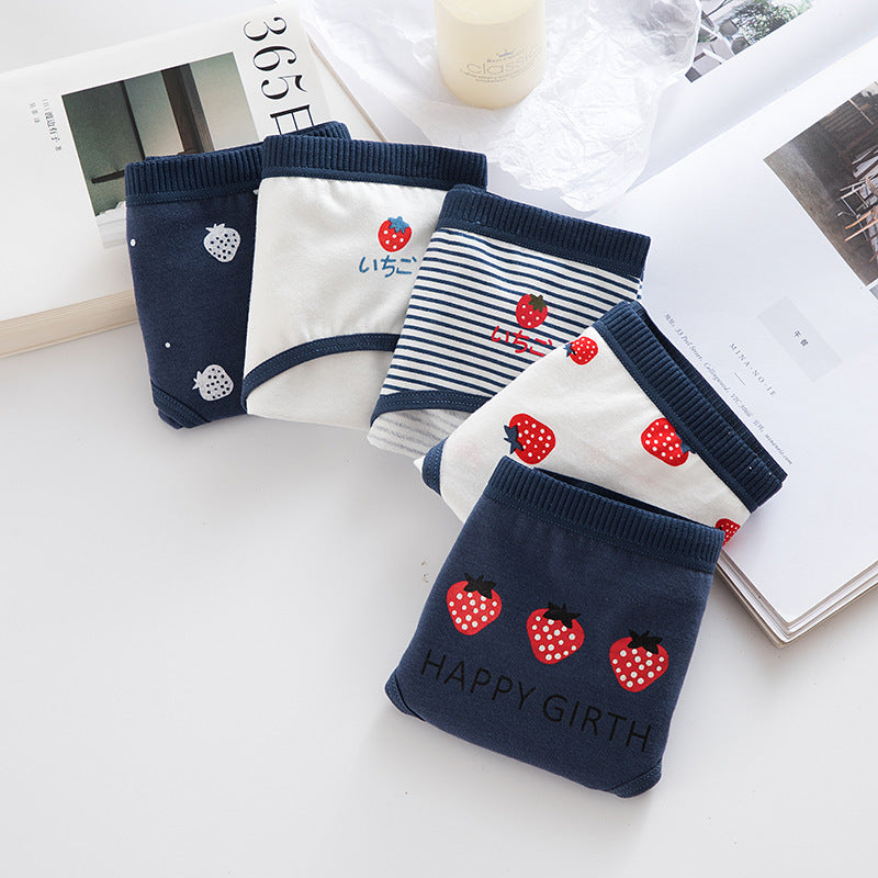 Women's Fashion Casual Cute Print Cotton Inner Crotch Panties