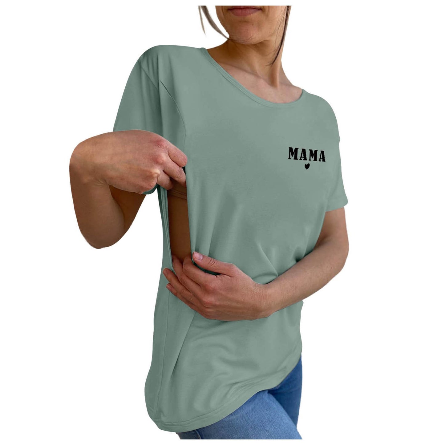 T-shirt til kvinder - kortærmet ventetoppen ammetøj