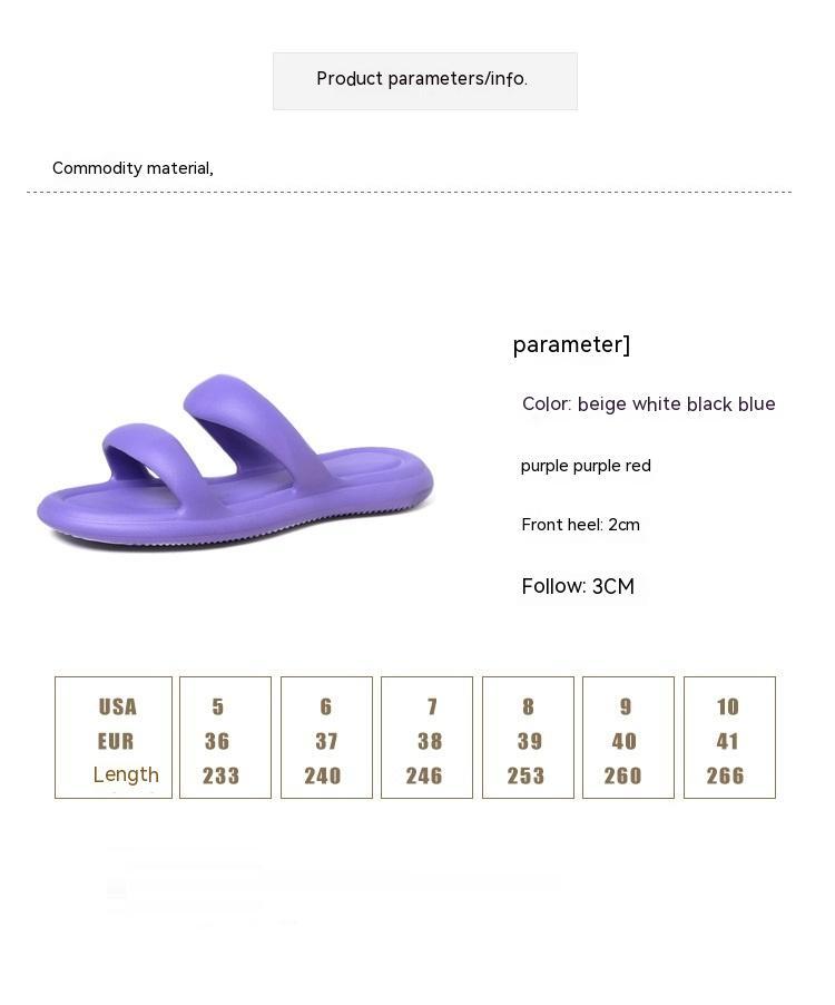 European And American Fashion Classic New Korean Style EVA Slip-on Flat Soft Bottom Outdoor Sandals