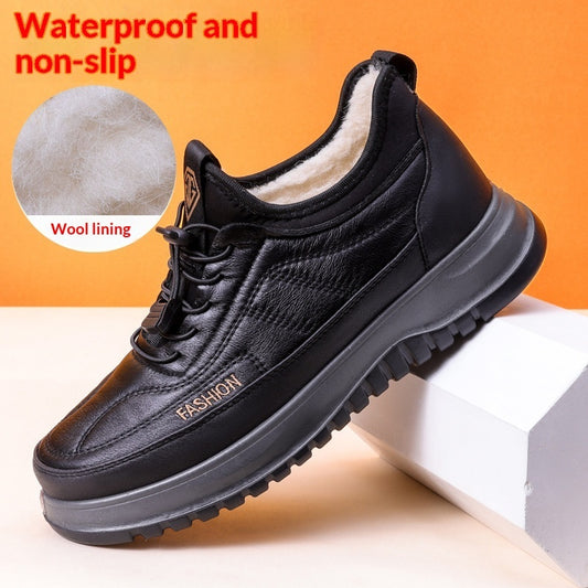 Mens Fleece-Lined Warm Soft-Soled Casual Sneakers