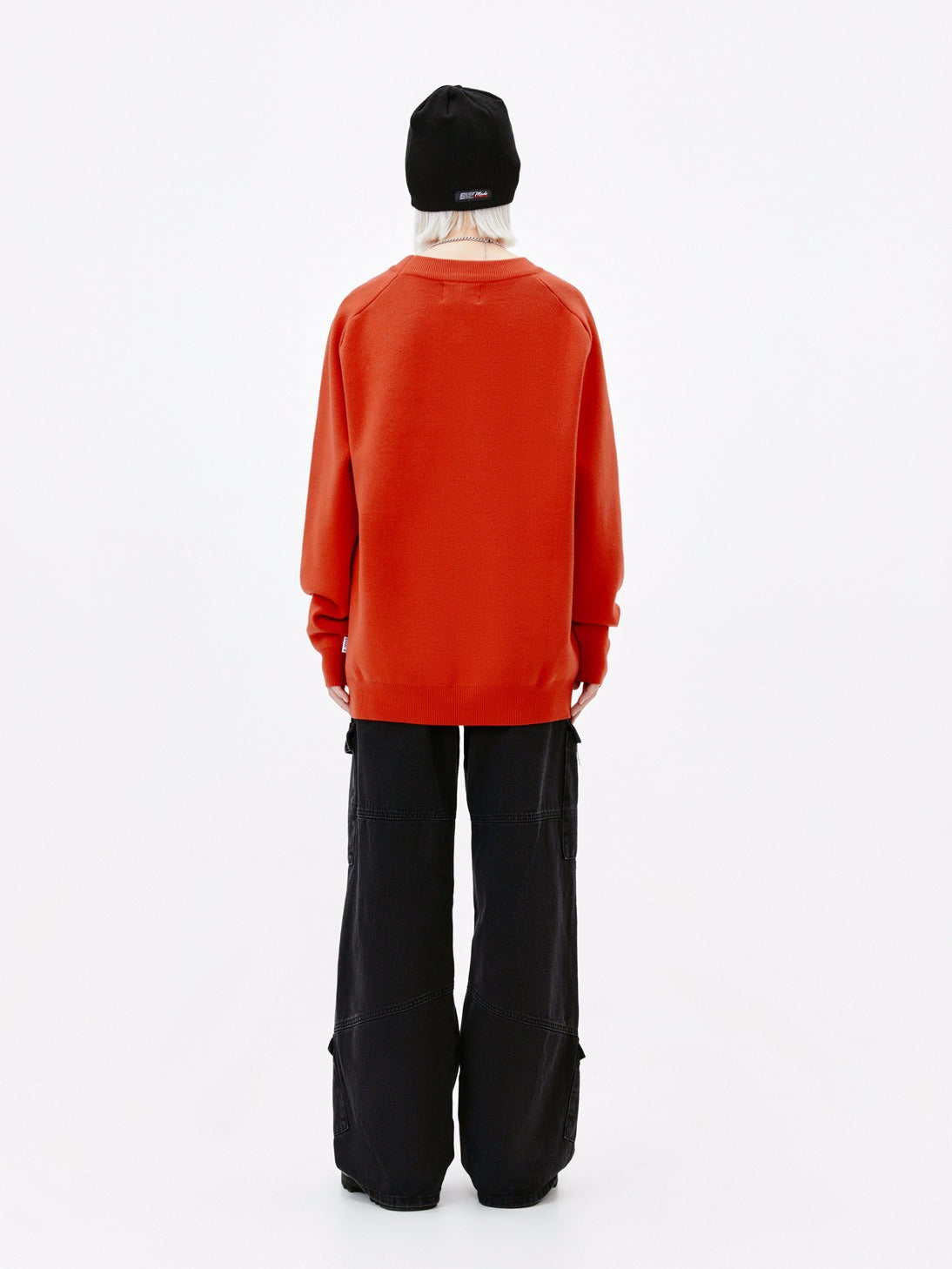 American Jacquard Loose-fitting Casual Round-neck Sweater