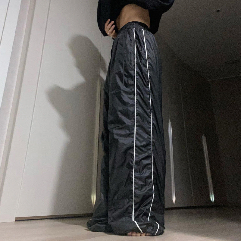 Tight Waist Loose Straight Cargo Pants