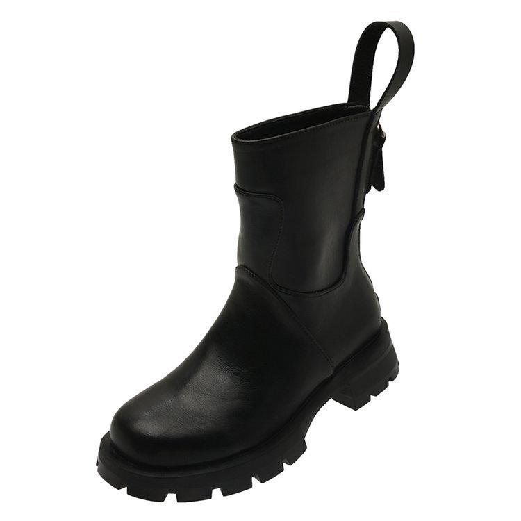 Fashion Zipper Mid-tube Platform Martin Boots