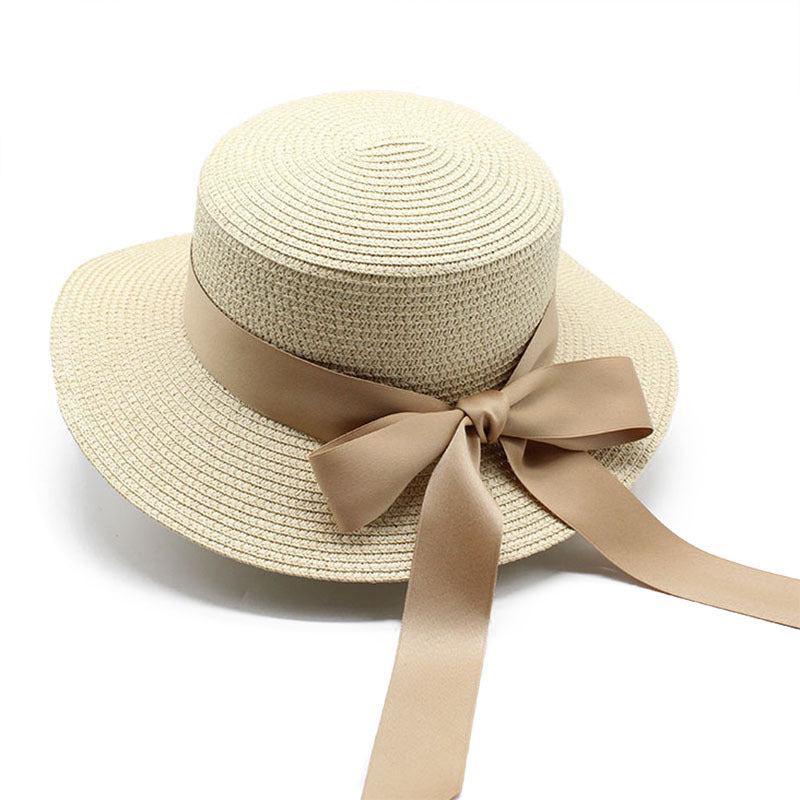 Summer Flat Brim Straw Hat Female Japanese And Korean