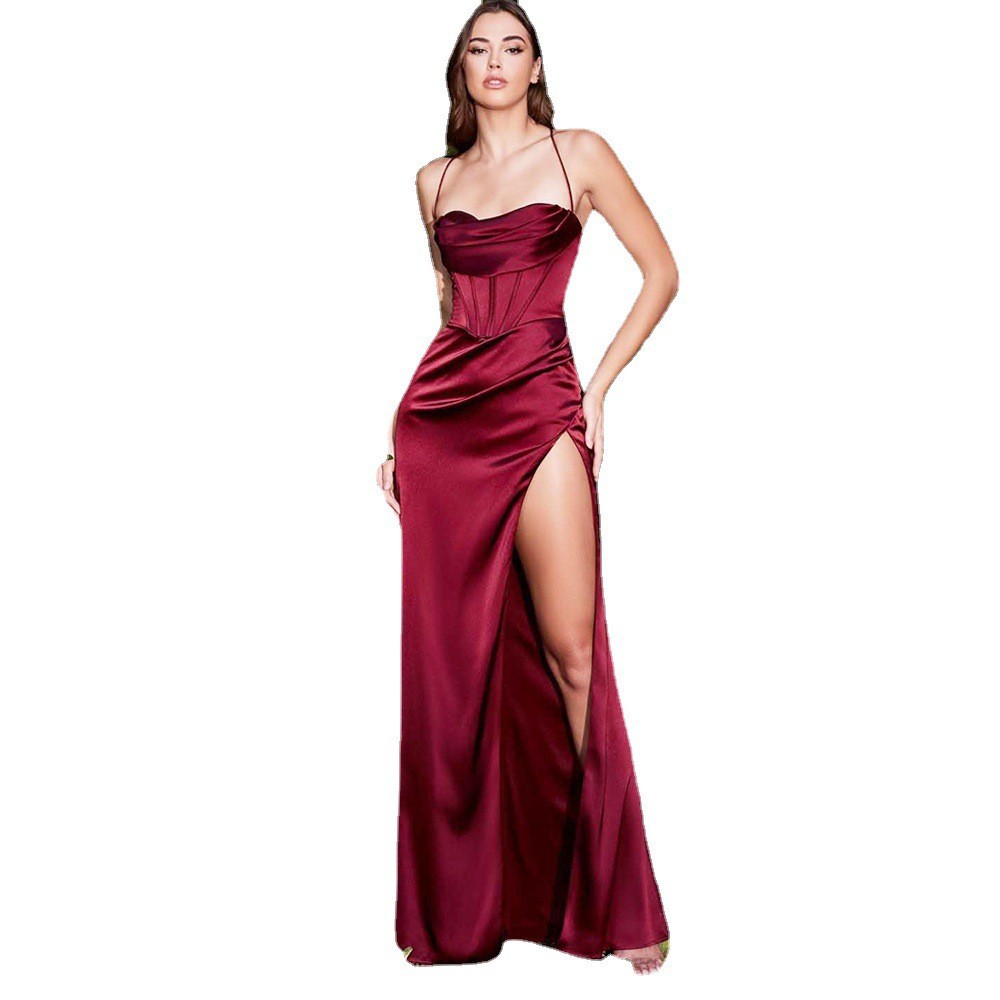 European And American-style High-waisted Side-slit Design