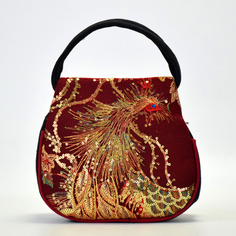 Women's Fashion Simple Ethnic Style Embroidered Handbag