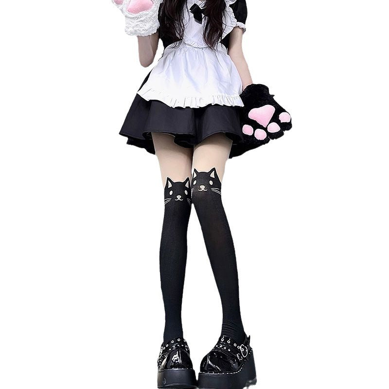 Cat Over The Knee Stockings Stitching Stockings