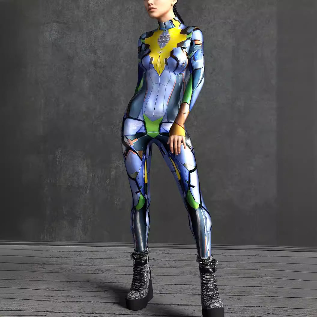 New Women's Printed Muscle Mecha Colorful Clothing