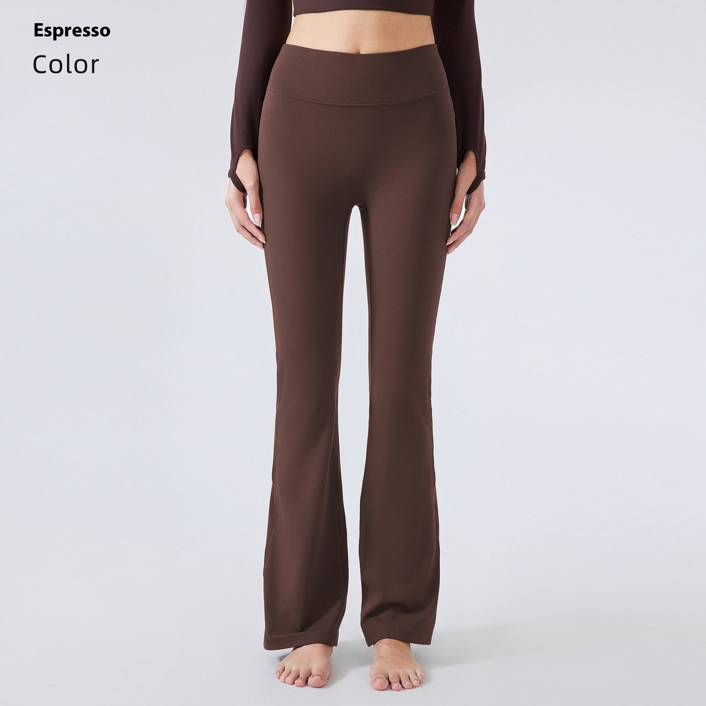 High Waist Yoga Women's Stretch Sports Bell-bottom Pants