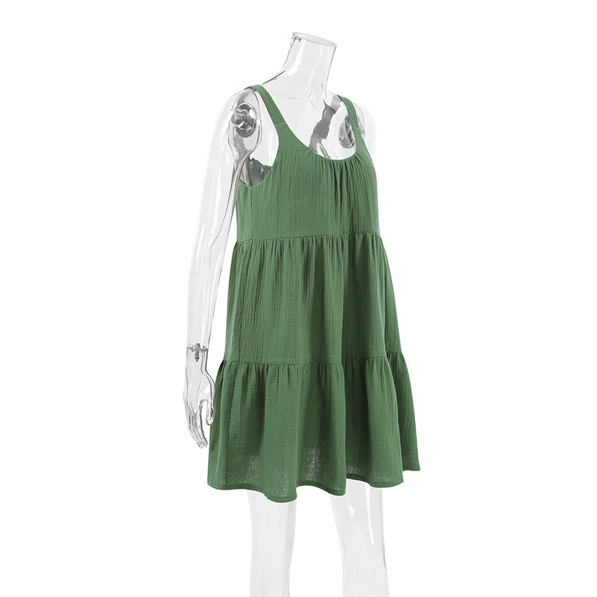Outdoor Casual Home Spaghetti Straps Sleeveless Short Nightdress