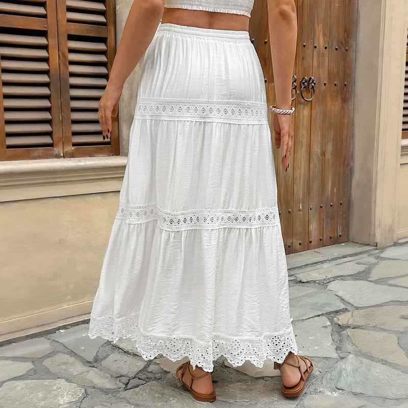 Women's Fashionable All-Match Patchwork Casual Skirt