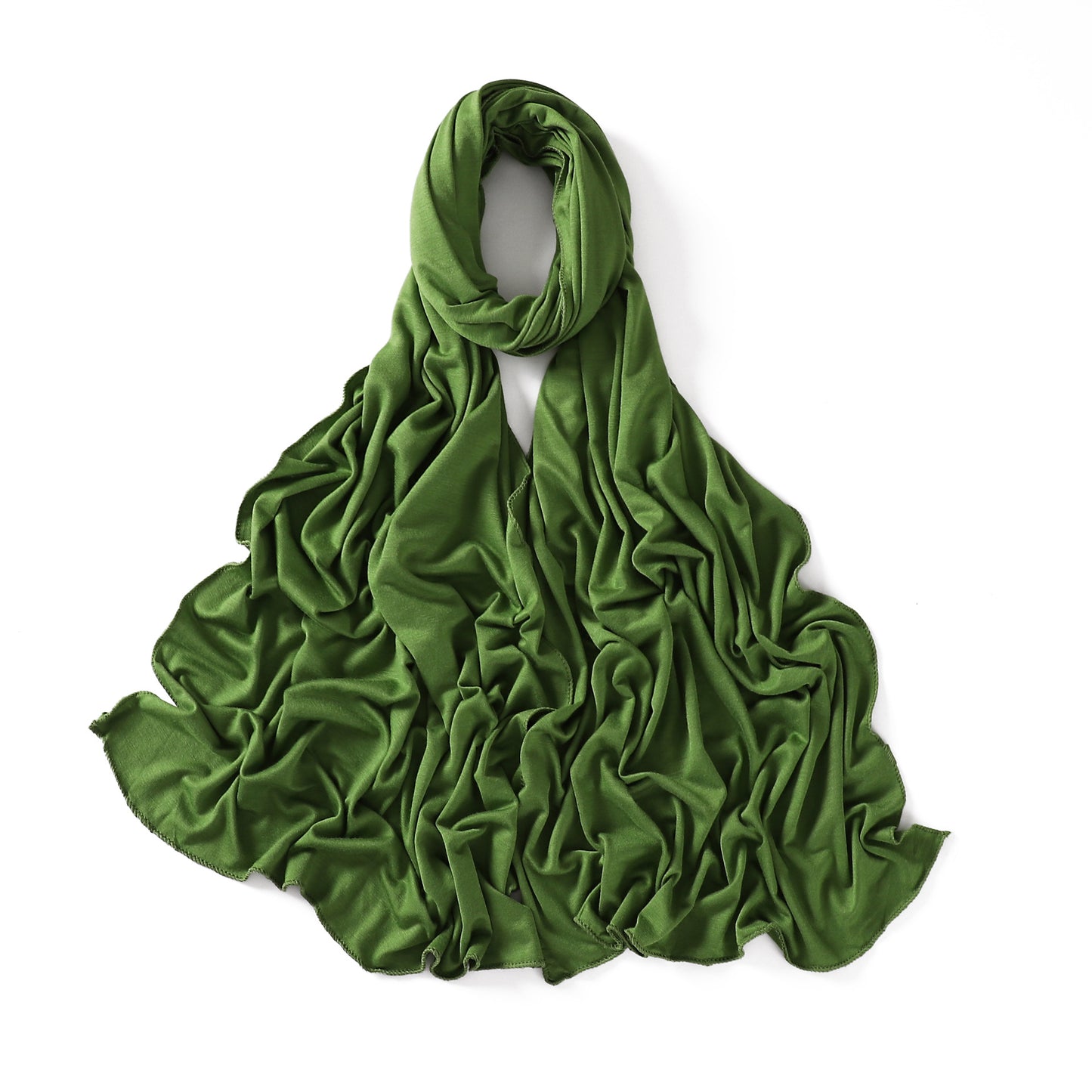Colors Solid Color Modal Scarf Small Size Monochrome Jersey Veil Mercerized Cotton Scarf