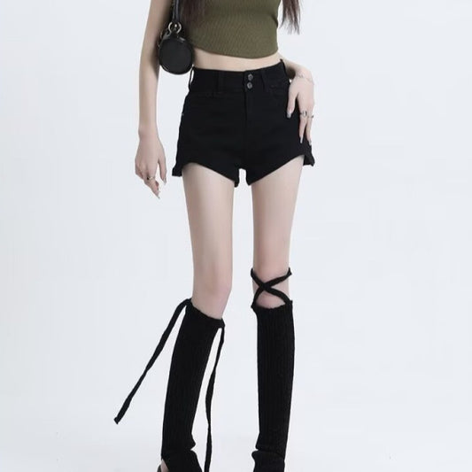 Stylish Minimalist Casual Design Womens Denim Shorts
