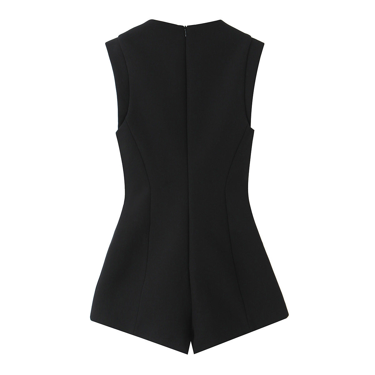 New Summer Niche Slim-fit Jumpsuit With A Solid-color Vest Top