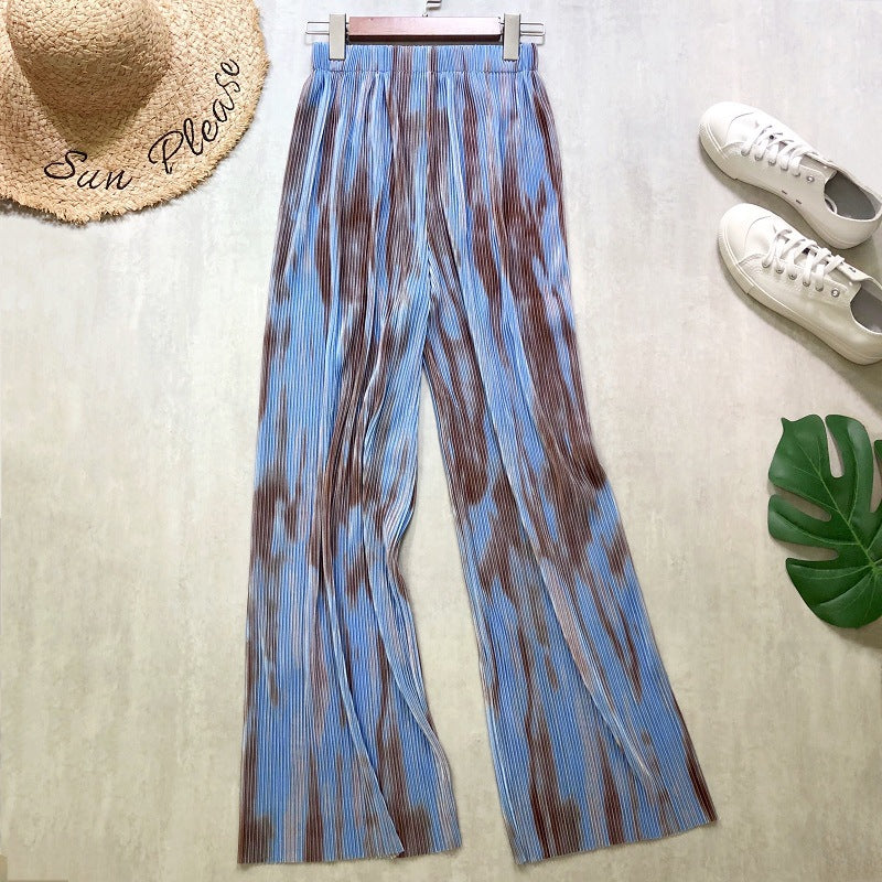 Spring And Summer Women's Wide-legged Pants High Waist Pleated