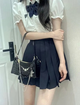 Skull Chain Underarm Bag Cross Crocodile Print Dark Hand Bill Of Lading Shoulder Bag