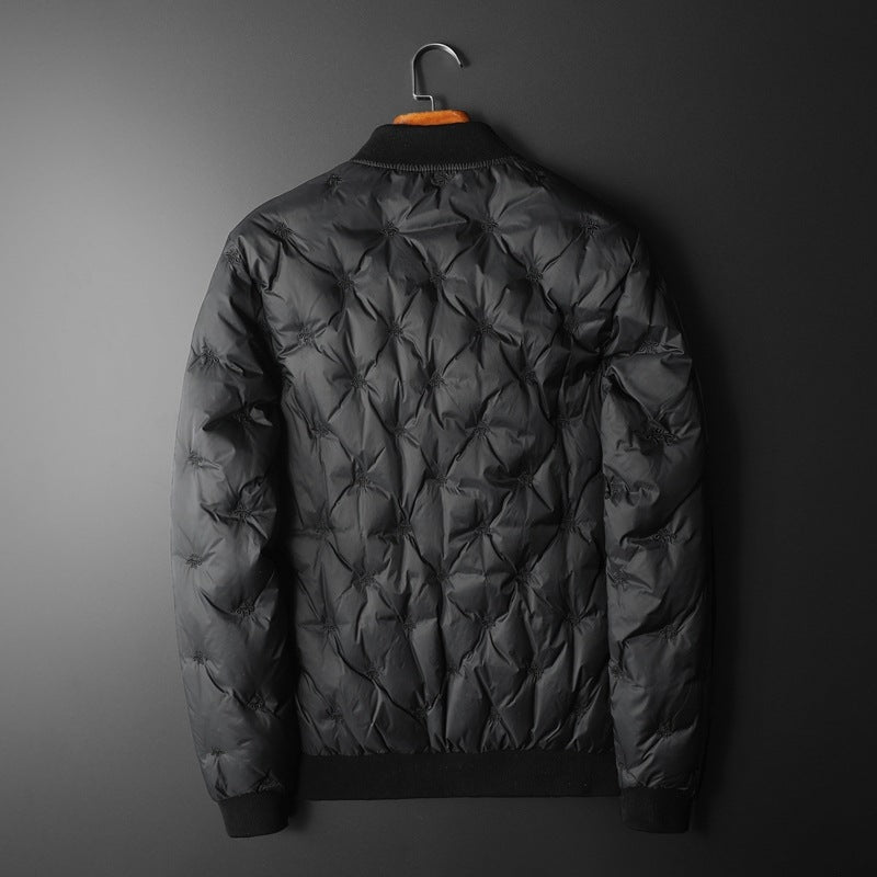 Men's Trend Thickened Baseball Collar Little Bee Coat