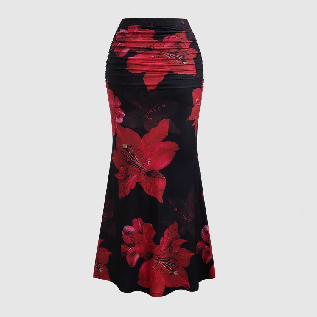 Line Skirt Leisure Vacation Long Women's Clothing