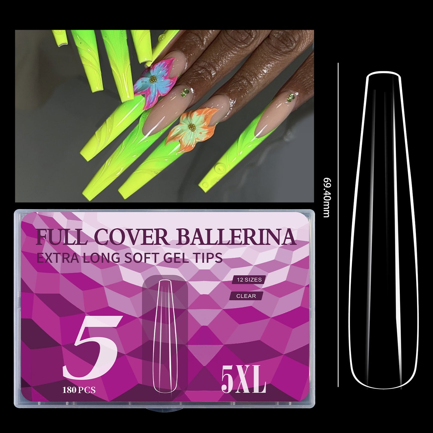 Fashionable And Personalized Extended French Nail Tips