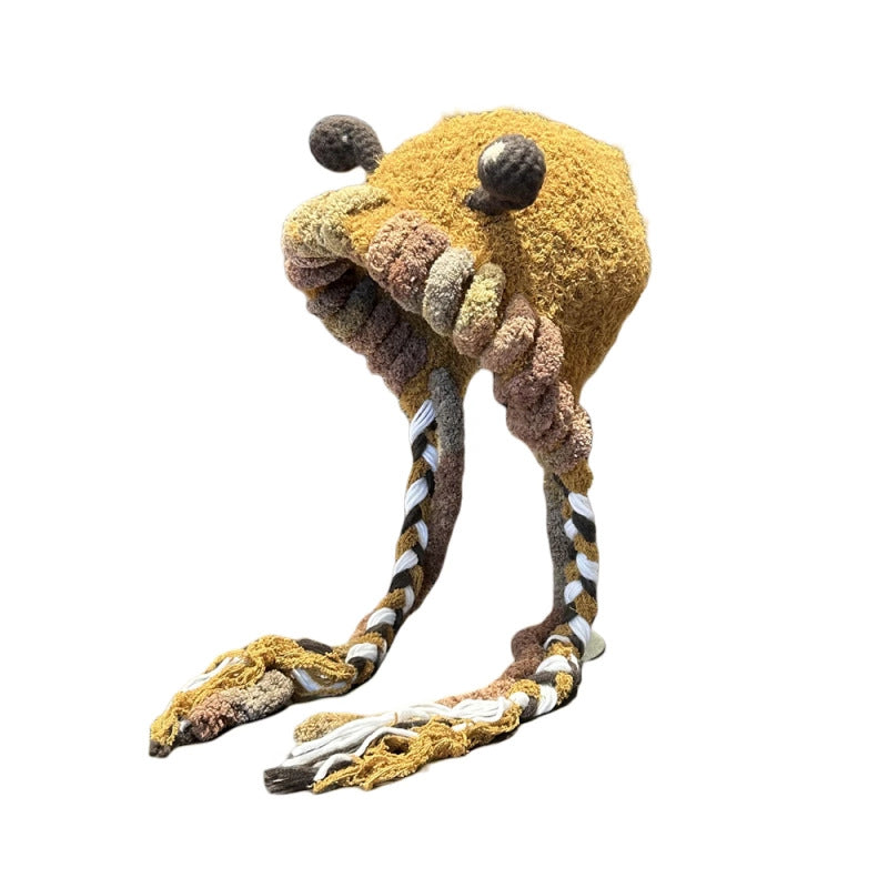 Cute Cartoon Little Monster Plush Hat For Women