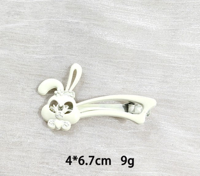 Cartoon cream hair clip-skull-purple-zinc alloy-1 piece