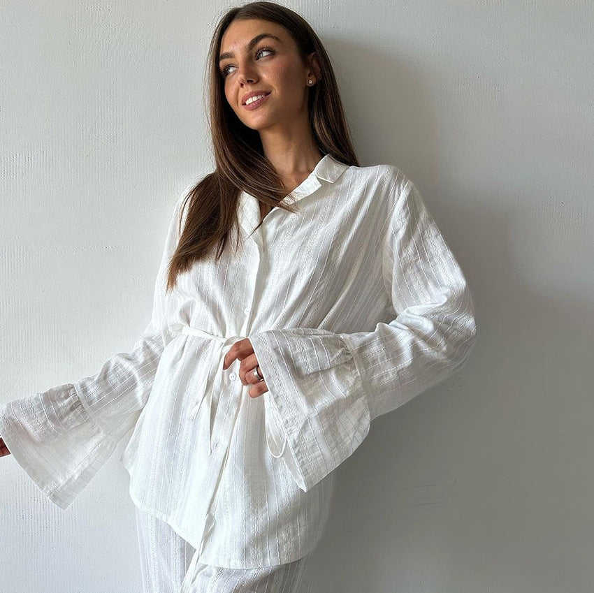 Comfortable Breathable Pure-cotton Pajama Set