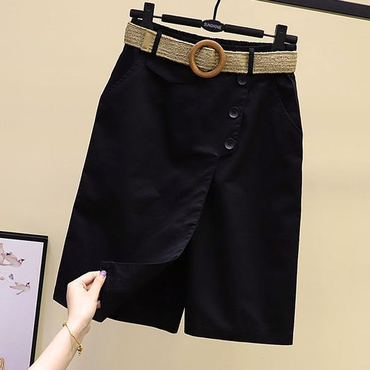 Elastic Waist Wide Leg Trouser Skirt Fashionable Casual And Slim