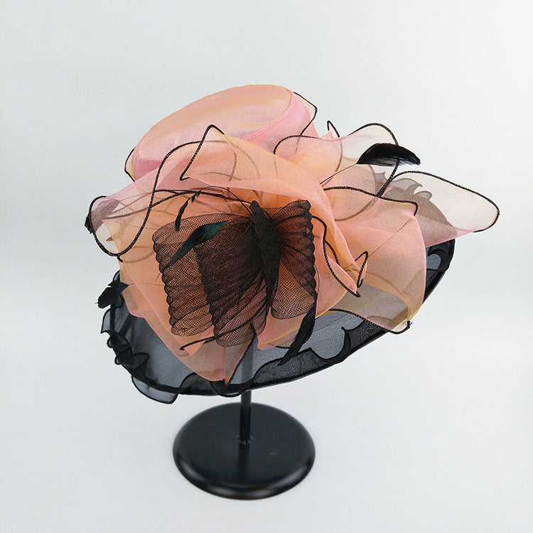 Fashion Sunscreen Mesh Sun Hat With Large Brim Shade