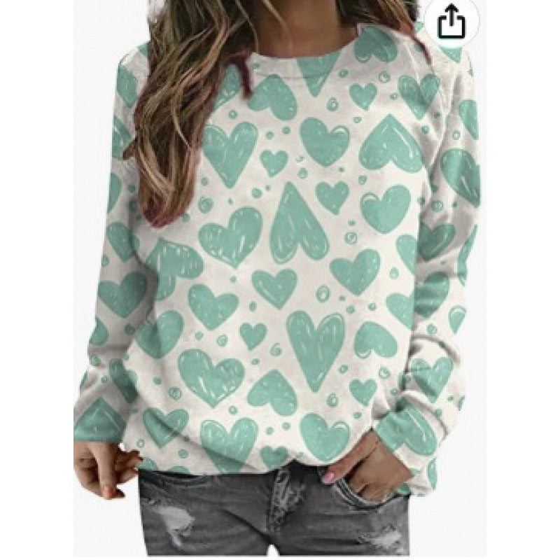 Casual 3D digitalprintet sweater til damer