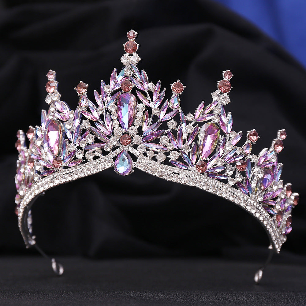 Bridal Crystal Leaf Crown Headdress Female