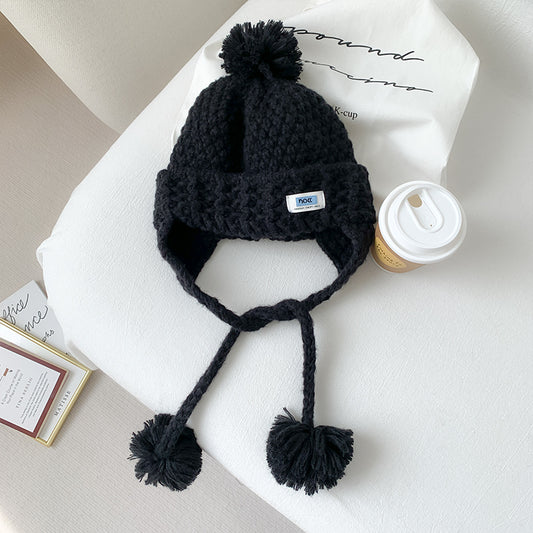 Women's All Match Cute Fur Ball Knitted Hat