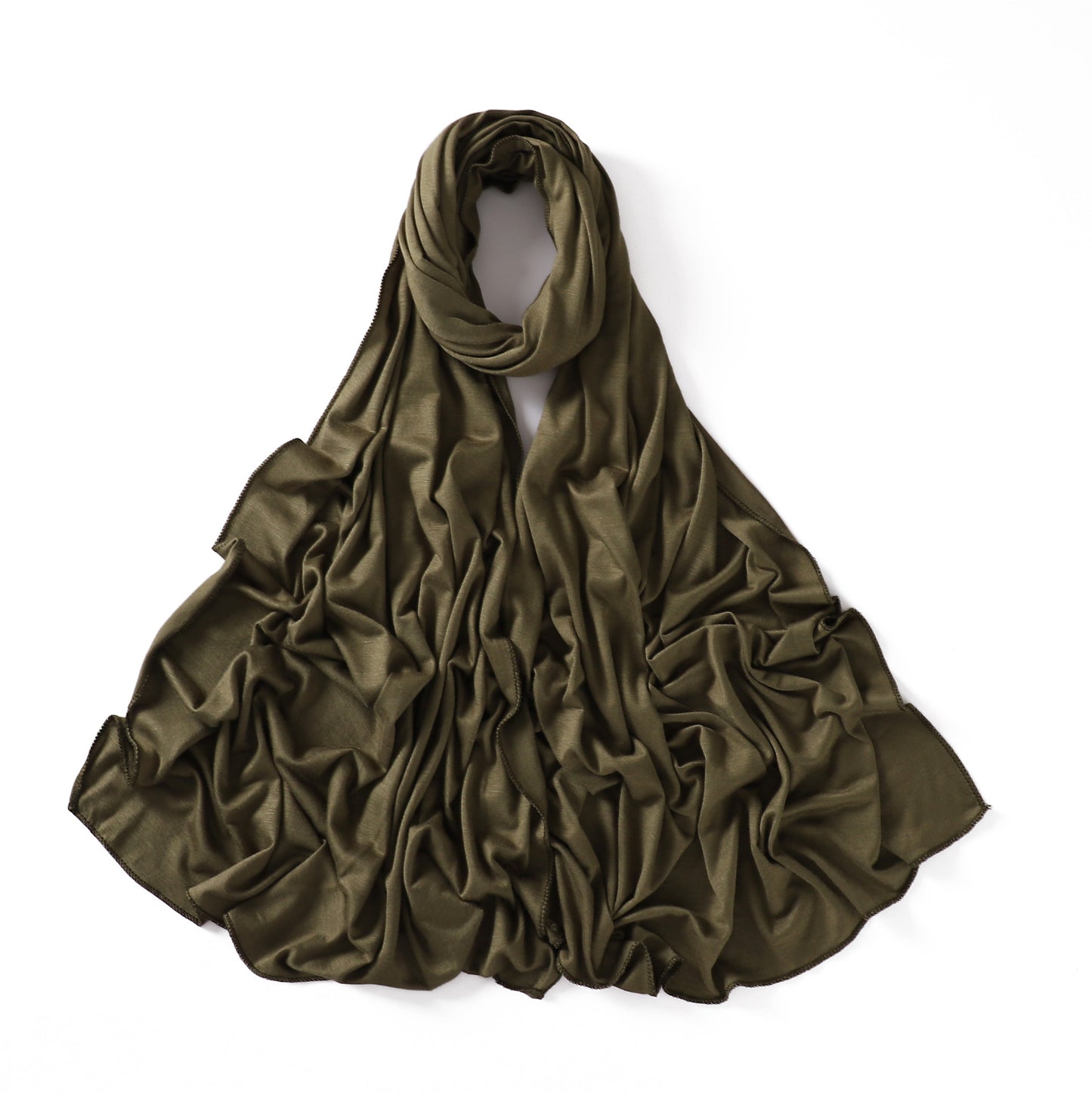 Colors Solid Color Modal Scarf Small Size Monochrome Jersey Veil Mercerized Cotton Scarf