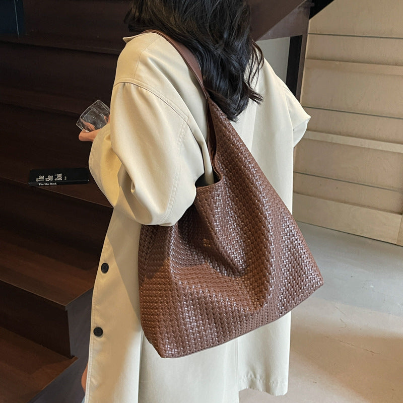 Retro High-grade Women's Woven Tote Bag