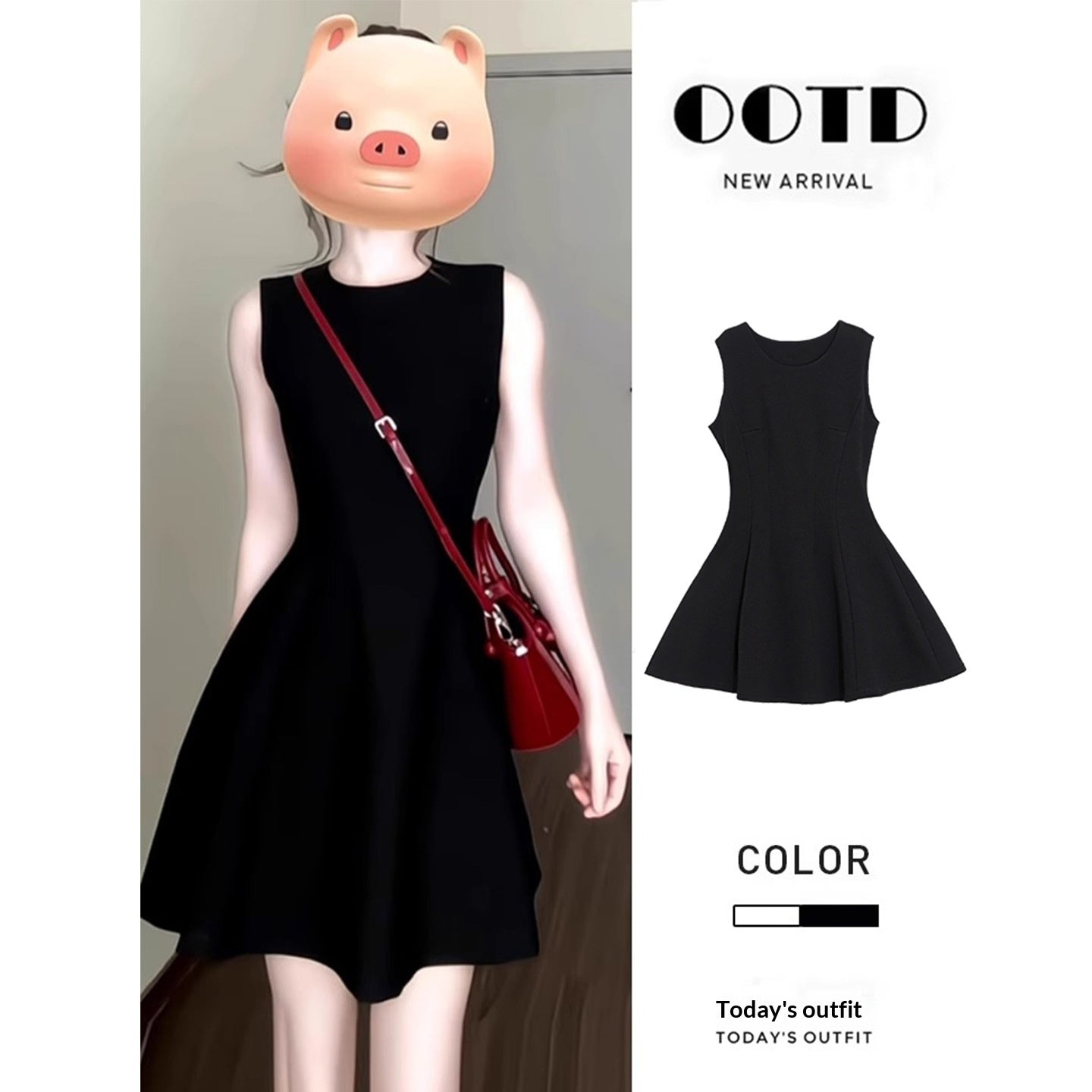 Women's Casual Slim-fit Sleeveless Waist-cinching Dress
