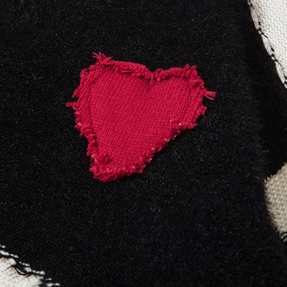 Color Contrast Patchwork Sweater Men's
