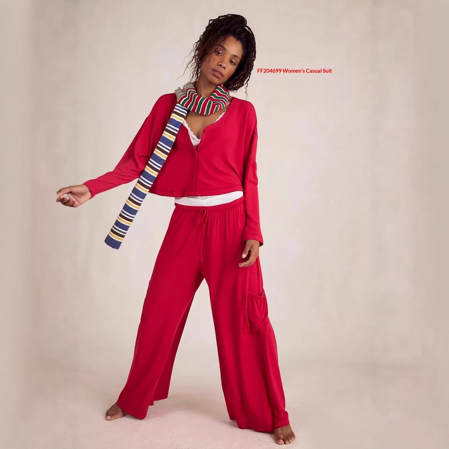 Womens Two-Piece Set Casual Elegant And Chic In European And American Styles