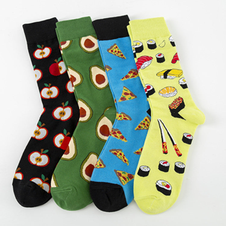 Colorful Food-themed Socks Casual Cotton