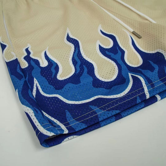 New Men's Flame Shorts Fast Drying For Fitness