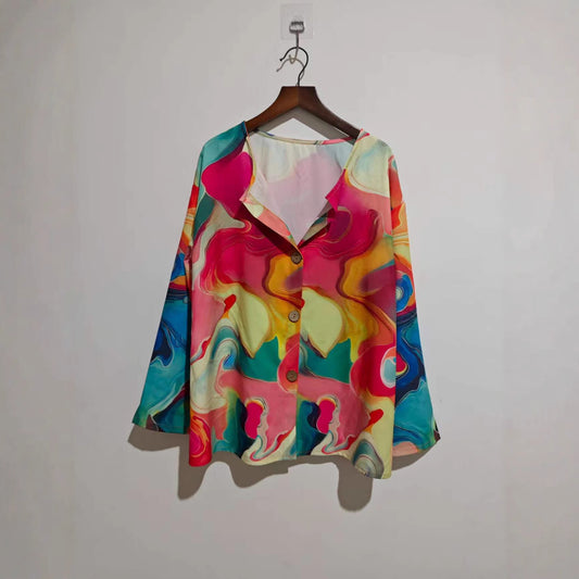 Elegant Womens Blouse With Prints
