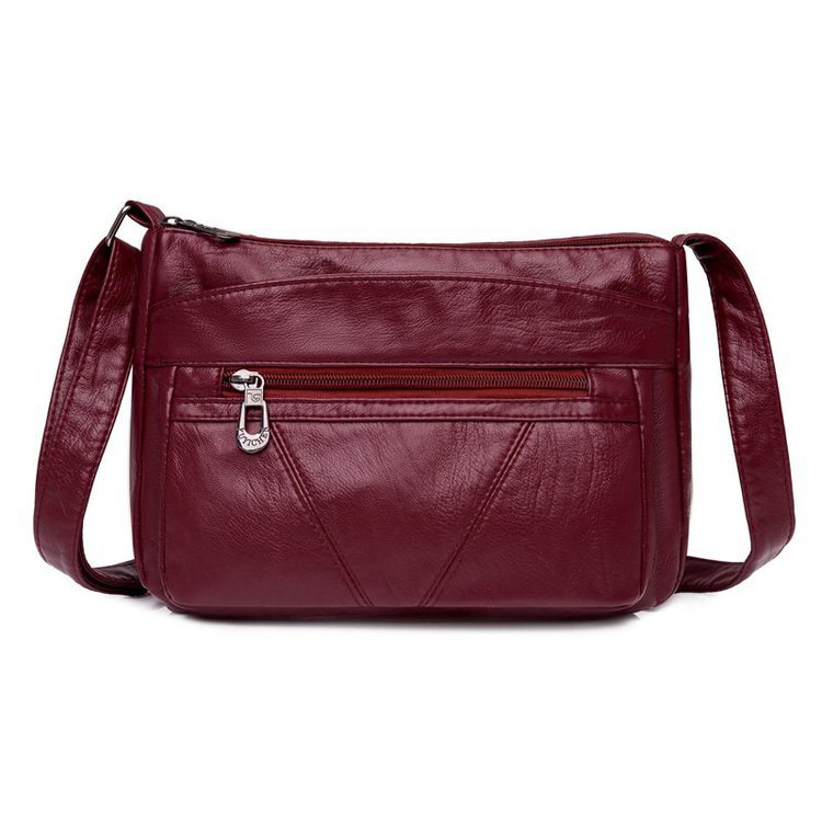 New Trendy One Shoulder Women's Soft Leather Messenger Bag
