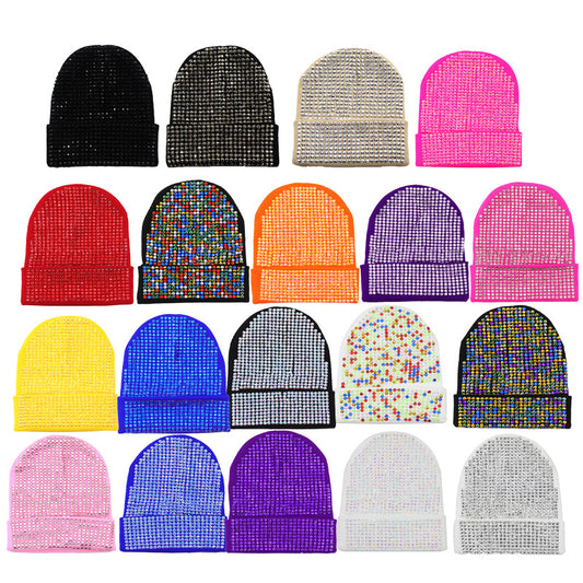 New Diamond Solid Color Handmade Wool Hat