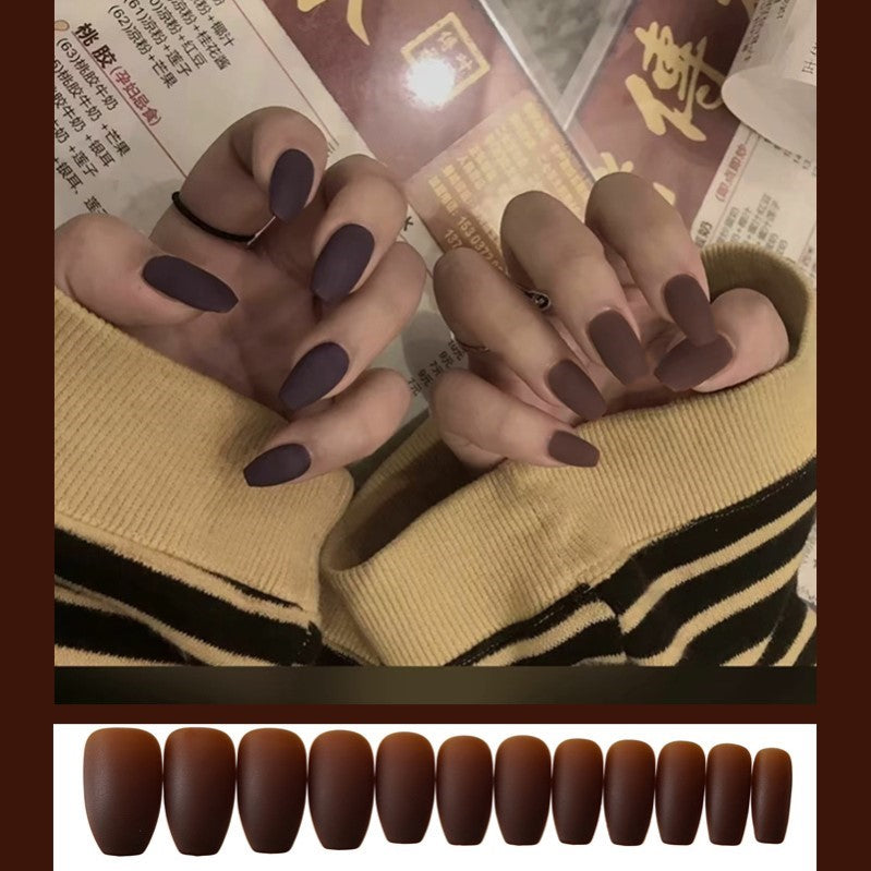 Blue Flame Lengthened European And American Wear Disassembled Nail Art