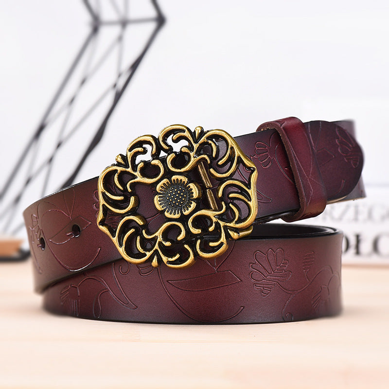 Women's Wide Simple Student Korean Style Fashion Casual Pants Belt